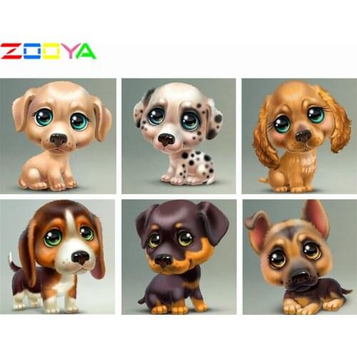 5D Diy Crystal Diamond Embroidery Animal Diamond Painting Dog Special Shaped Full Square 3D Diamond Mosaic Cute Animal 3Jm020