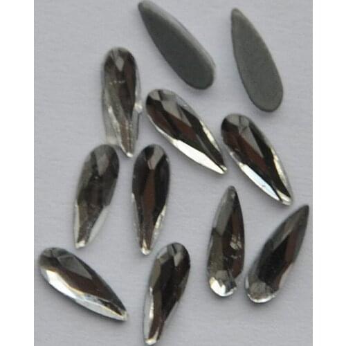 AAAA+Best Quality 2x6mm, 3x10mm Teardrop Crystal Clear DMC Hot Fix Rhinestone More Shiny Super Bright Hotfix Iron On Stones