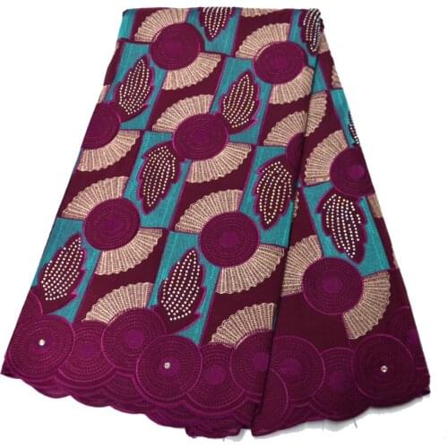 African wedding lace fabric with stones high quality embroidery cotton swiss voile lace for Nigerian big occasion clothes N8893