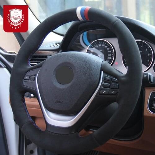 Car accessories Non-Slip Car steering wheel cover leather wear-resistant Hand stitch For BMW GT X1 X3 X4 X5 X6 & 7 series