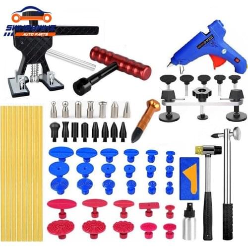 Car Black Paintless Dent Repair Tools Dent Repair Kit Car Dent Puller with Glue Puller Tabs Removal Kits for Vehicle Car Auto