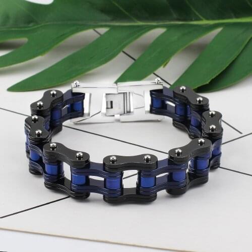 Customizable Hip Hop Mens Fashion 16mm bicycle bracelet 316L Stainless Steel Cycling Bracelet Jewelry Bangle Couple Lovers Gift