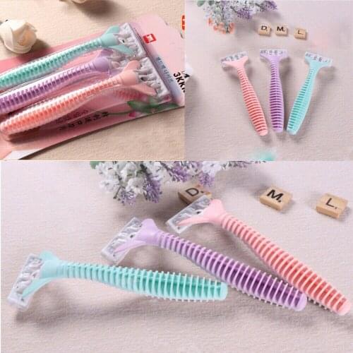 3 Piece Mens Womens Disposable Razors Three Blade Shavers Original Tool NEW