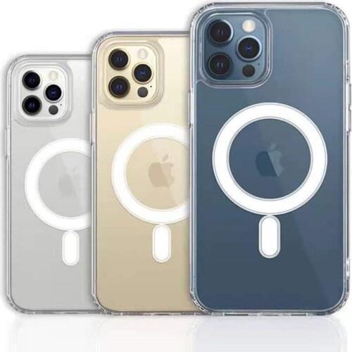 For iPhone 11 12 Pro Max 13 XS 8 SE XR X Samsung S21 Ultra S21Plus Apple Magsafe Case Macsafe Cover Magnetic Card Slots Holder