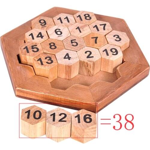 Wooden Chinese Kongming Lock Puzzle Game Riddle Brain Teaser IQ Test Educational Toys Birthday Gift for Children Kids Adults