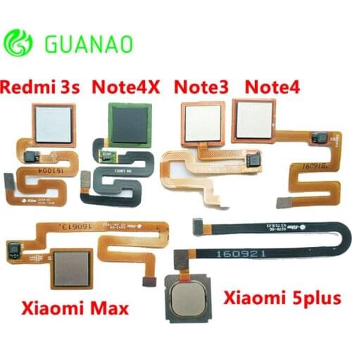 For xiaomi redmi 3s 3 pro Fingerprint Scanner Flex Cable Home Button Touch Sensor Flex Cable redmi Note 4x Note3 Repair Parts