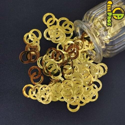 15g Dual Circle Confetti Double Rings Sequin Confetti DIY Wedding Bachelorette Party Fun Party Decoration Party Favor Supplies