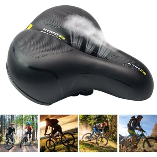 Rainproof Bike Seat Hollow Breathable MTB Road Bike Saddle Seat Shock Absorption Soft Comfortable PU Surface Seat For Bicycle
