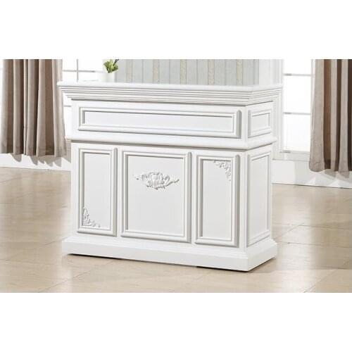 Cashier counter small minimalist shop front desk retro bar table haircut clothing store European carved ins wind