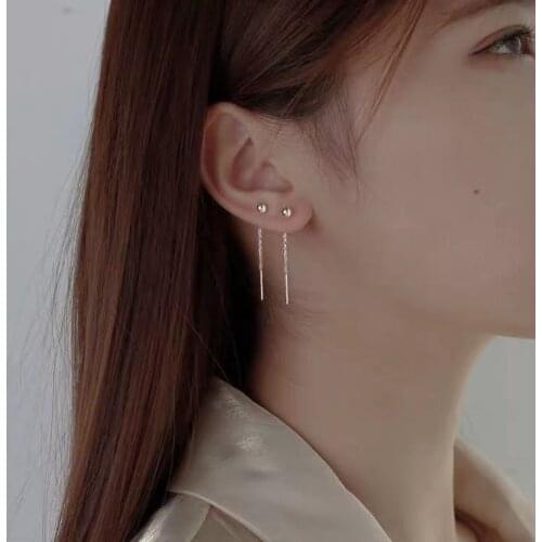 Korean Fashion Hanging Earrings Long Tassel Pendant Earrings Are Suitable for Womens Minimalist Earrings Jewelry Gifts