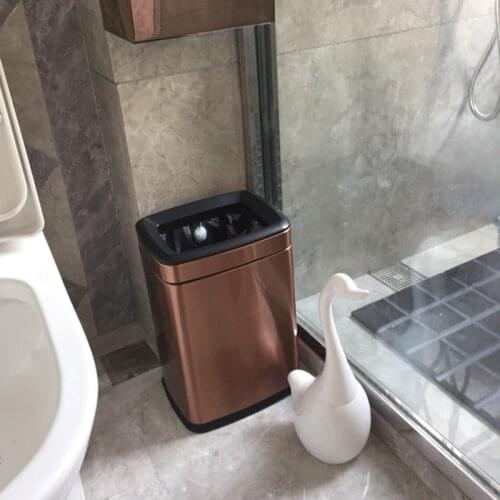 Nordic Style Trash Bin Stainless Steel High Capacity Storage Baskets Kitchen Trash Bin Cubo Basura Home Merchandises DB0LJ