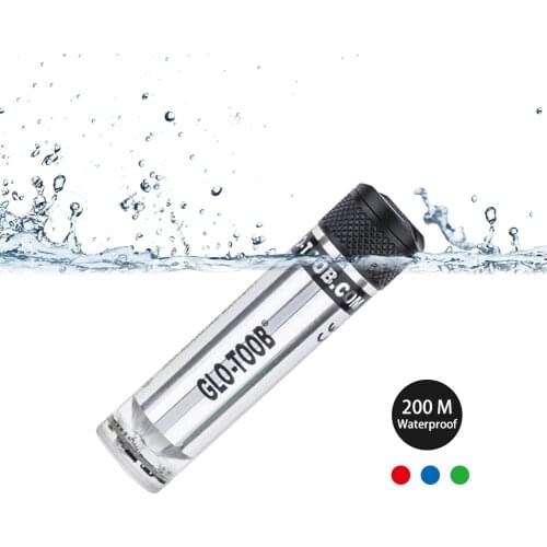 200M Waterproof Underwater Warning Signal Diving Novelty LED Light Signal Warning Flashlight White Light (Without AAA Battery)