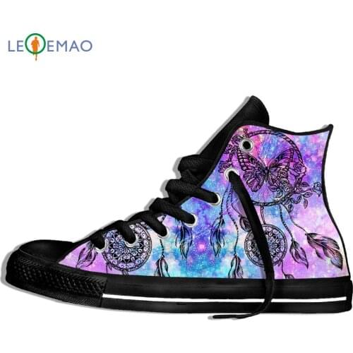Custom Sneakers Hot Printing Dream Triple Butterfly Dream Catcher Unisex Lightweight Trends Comfortable Ultra Light Sports Shoes