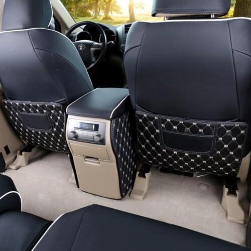 Lsrtw2017 for Toyota Highlander Car Seat Back Anti-kick Mat Interior Accessories Mouldings 2009 2010 2011 2012 2013 2014 Leather