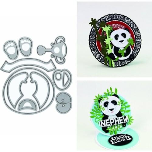Cute Animal Panda Shape Metal Cutting Dies Stencil Scrapbooking Crafts Paper Cards DIY Album Making Template Die Cut 2019