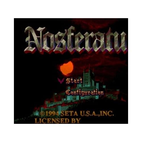 Nosferatu 16 bit Big Gray Game Card For USA NTSC Game Player