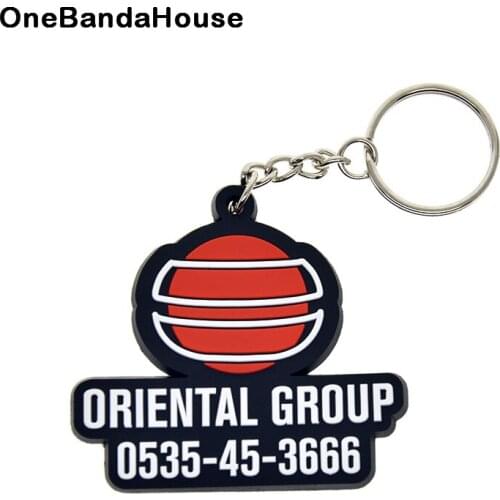 OneBandaHouse Custom Design Many Shapes 3D Soft PVC Keychain Gift