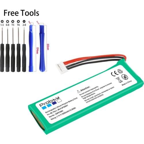 Original Property 3.7V 3500mAh Battery GSP872693 for JBL Flip 3, JBL FLIP3 GRAY+ teardown tool