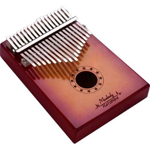 Muslady 17 Keys Thumb Piano Kalimba Mbira Finger Piano Solid Wood Metal Material Musical Instrument Portable for Kids Adults