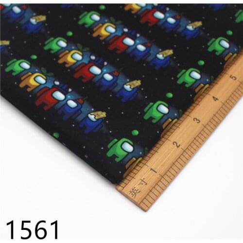 Half yard 45*140cm cartoon print polyester cotton fabric mask handmade craft 1561