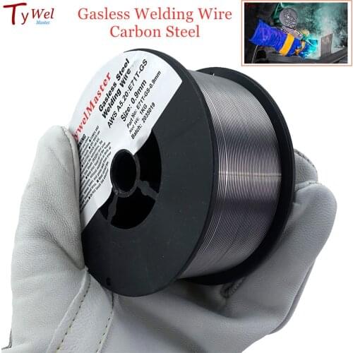 Gasless MIG Welding Wire Flux Cored Self Shield 0.8mm 0.9mm No Gas E71T-GS Iron Carbon Steel Arc Welder Materials