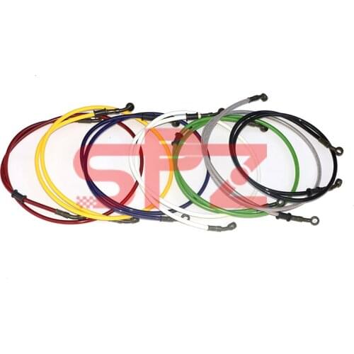 1100MM 100% Brand New Motorcycle Dirt Bike Braided Brake Hose Wire Steel Brake Cable Hydraulic Banjo Tube Motorcycle Universal