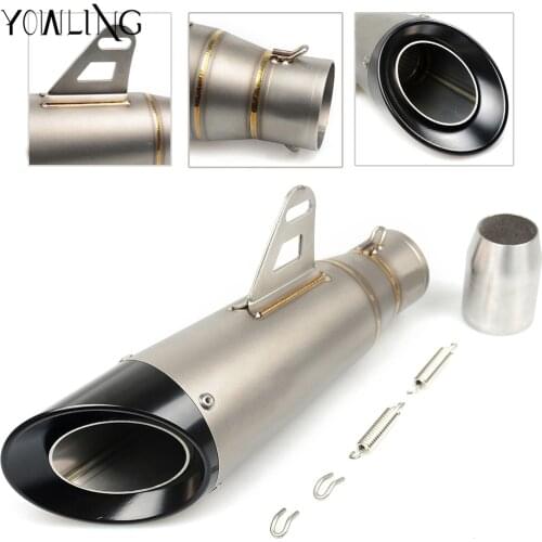Universal Motorcycle 36-51mm Escape Scooter exhaust Muffler pipe For honda CB400 CBR600RR CBR1000RR Gold Wing F6B all year