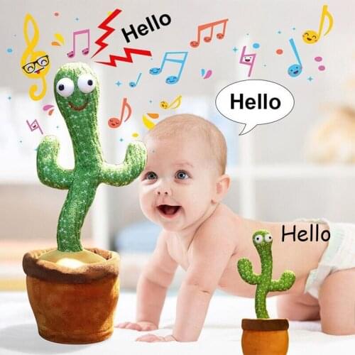 Funny Twisting Dancing Cactus Toy Electronic Shake Dancing Toy With The Dong Plush Dancing Cactus Kids Early Education Toy