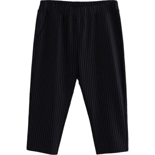 10XL 8XL 6XL 4XL Plus Size Womens High Waist Stretch Pants Office Ladise Slim Work Wear Striped Pants For Women