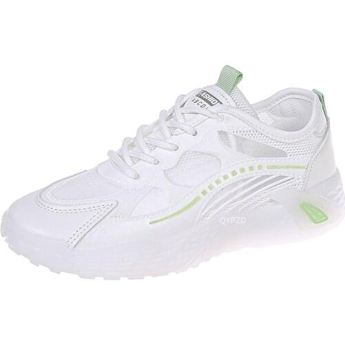 Shoes Female 2021 Summer New Breathable Casual Sneakers Mesh Flats Students Vulcanize Shoes Gray Green Zapatos De Mujer