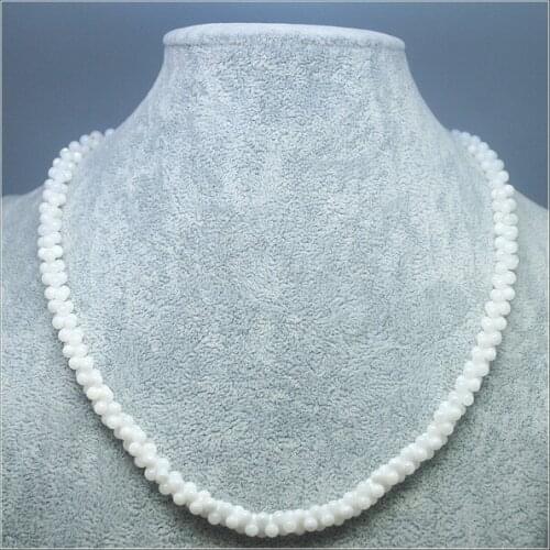 Natural Shell necklace white mother of pearl chokers necklaces for charms womens necklace for wedding or marry size 4x8mm