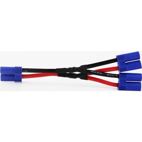 10 pcs/lot EC5 Parallel Charger Cable Lipo Battery Connect Cable for RC Power Supply 12awg 10cm