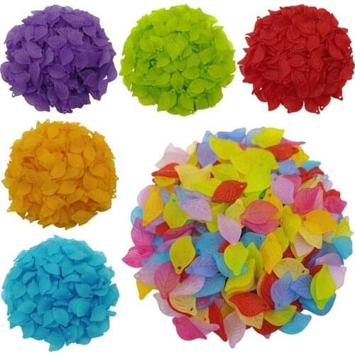 100PCS Candy Color Acrylic DIY Jewelry Making Frosting Leaf Fashion Findings Mini Pendant Jewelry Accessories New Hot