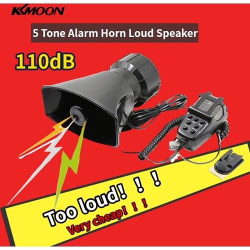 12V 110dB 100W Vehicle 7 Tone Loud Horn Siren Warning Alarm Loudspeaker Speaker Horns System Amplifier Hooter Car Loud Speaker