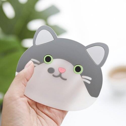 150x90mm Household Goods Table Decoration Cartoon Cat Cute Coffee Cup Mat Silicone Mat Small Placemat Free Shipping