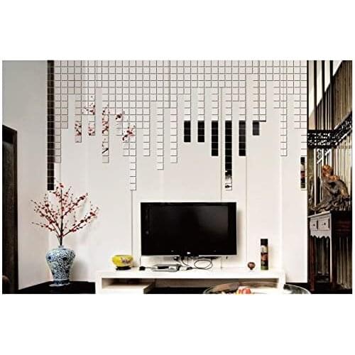 2*2cm 100PCS Design Mirror Wall Sticker Vinyl Art Decal For Home Office