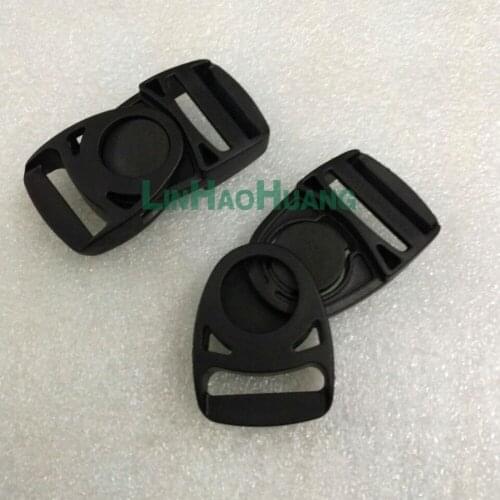 20pcs/lot 1inch black POM plastic buckle pressing-shaking buckle for backpack luggage webbing straps free shipping 2016102101