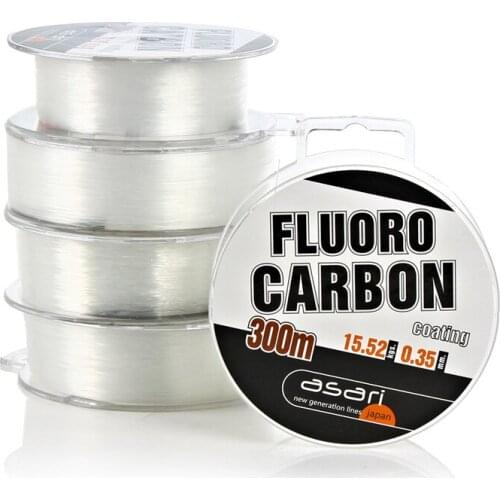 300M Fluorocarbon fishing line 30-45LB Super strong brand Main Line clear fly fishing line pesca 0.3-0.5mm Transparent lines