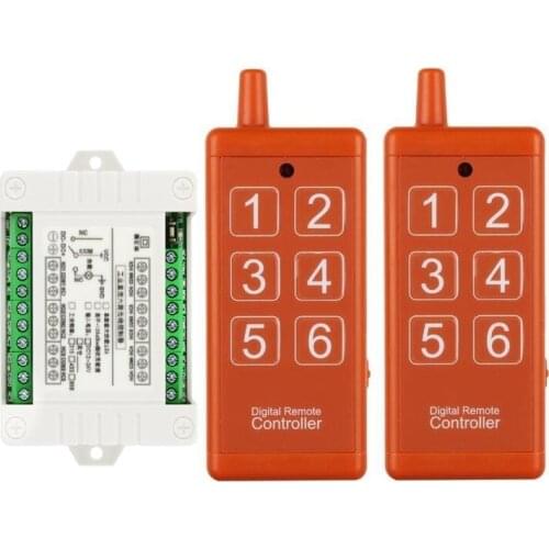 433MHZ Universal DC 12V 24V 6CH RF Wireless Radio Remote Control Switch System Receiver Transmitter With USB Interface