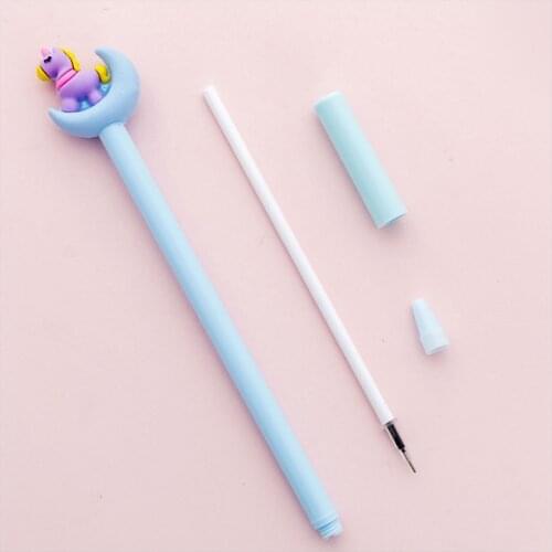 48pcs/lot Moon With unicorn Colorful Gel Pen well-written children Gift stationery wholesale