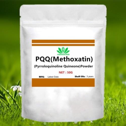 50-1000g PQQ Powder,Methoxatin,Pyrroloquinoline Quinone,Antioxidant,promotes microbial growth,promotes plant growth