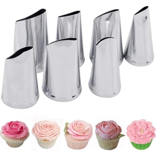 7pcs/set Nozzles For Confectionery Bag Cake Icing Decorating Tools Confectionery Nozzles Cream Nozzles Reusable Pastry Bag