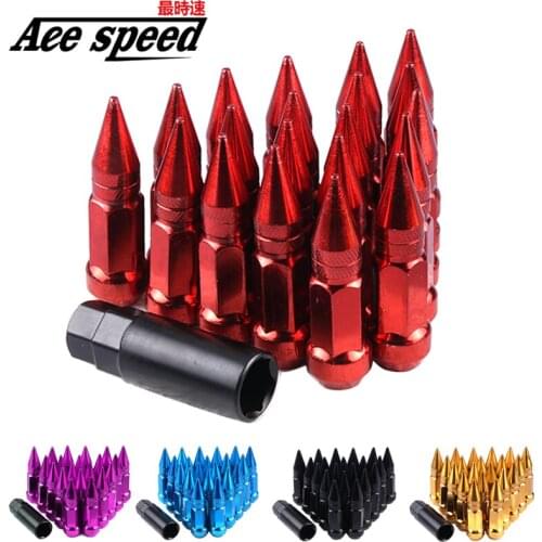 80mm Steel Wheels Lug Nuts With Spike Extended Tuner Nut For Wheels Rims 20 pieces /set