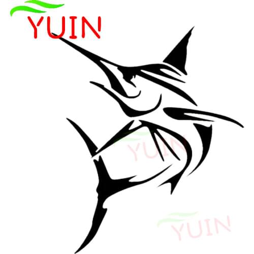 Car Sticker Big Swordfish Fishing Decals Creative PVC Body Decoration Accessories Motorcycle Exterior Art Waterproof Stickers