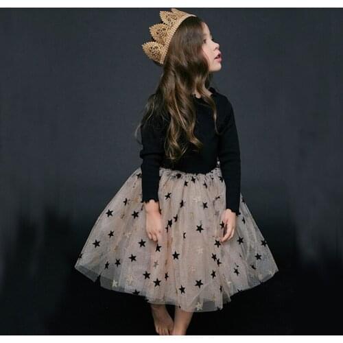 Children Spring Mesh Dresses 2020 Long Sleeve Cotton Big Girls Clothing Kids Autumn Princess Dresses For 6 to 14 Years