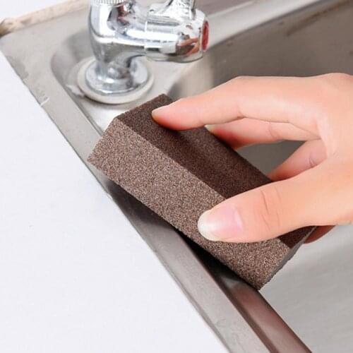 Effective Emery Cleaning Sponge Brush Kitchen Rust Stain Wiper Block Remover Pad