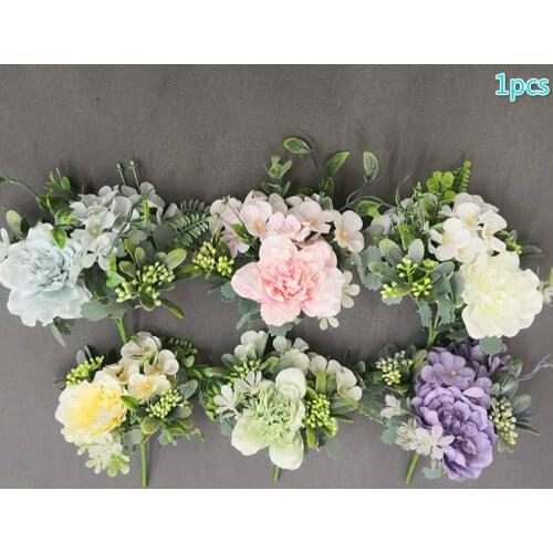 Beautiful Rose Peony Artificial Silk Flowers Small bouquet Home Party Spring Wedding Decoration Fake Flower