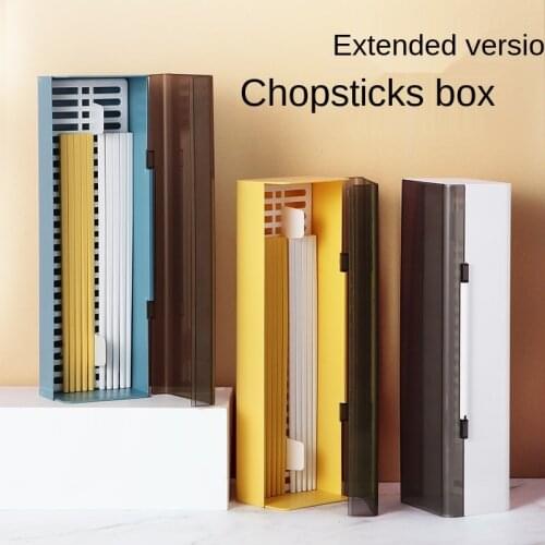 Kitchen Tableware Chopsticks Storage Box Plastic Separated Draining Large Extended Chopsticks Cage Household Dustproof Knife