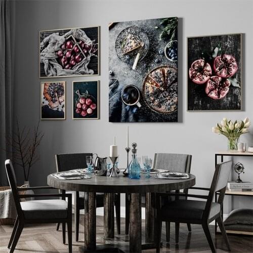 Fruit Food Kitchen Poster Wall Art Canvas Print Painting Modern Home Deocr Nordic Wall Pictures for Dining Room Restaurant Wall