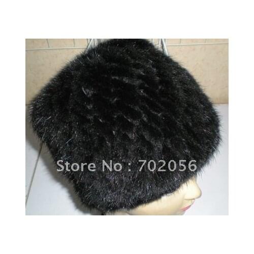 Mink Skullies Hat Beret Knitted HAT Women Winter Gorgeous #2294